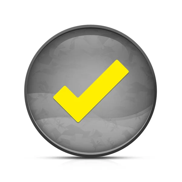 Checkmark Icon Classy Splash Black Button — Stock Photo, Image