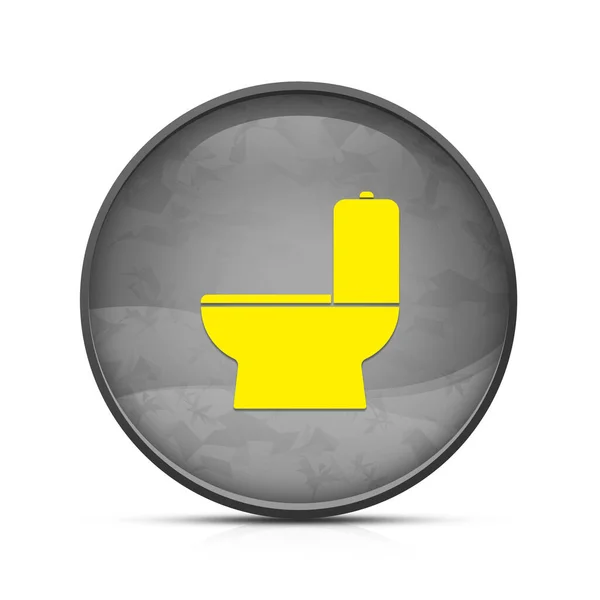 Toilet Icoon Stijlvolle Splash Zwarte Ronde Knop — Stockfoto