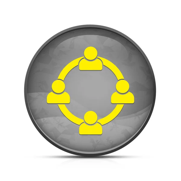 Ikona Koncepcji Komunikacji Klasycznym Czarnym Okrągłym Przycisku — Zdjęcie stockowe