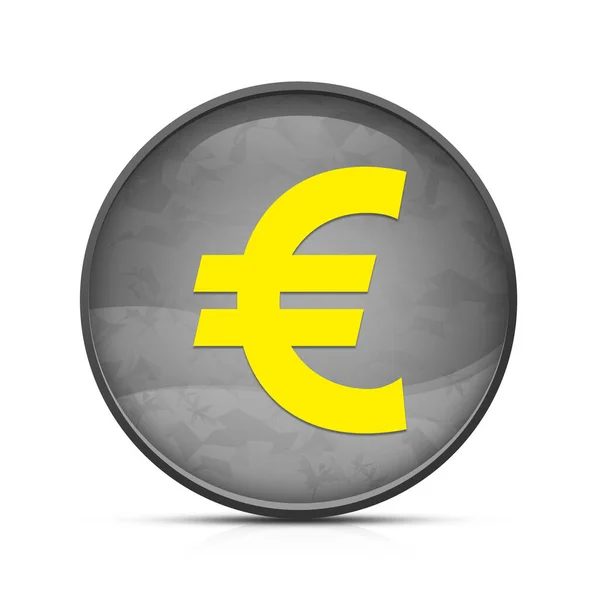 Euro Jel Ikon Klasszikus Fröccsenés Fekete Kerek Gomb — Stock Fotó