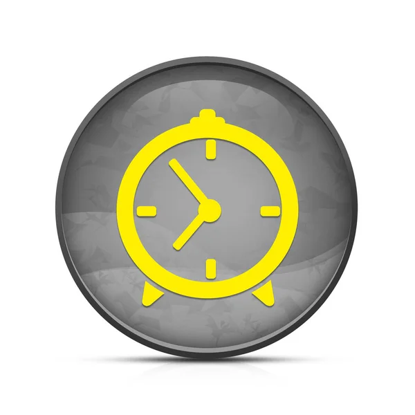 Ícone Relógio Botão Redondo Preto Splash Elegante — Fotografia de Stock