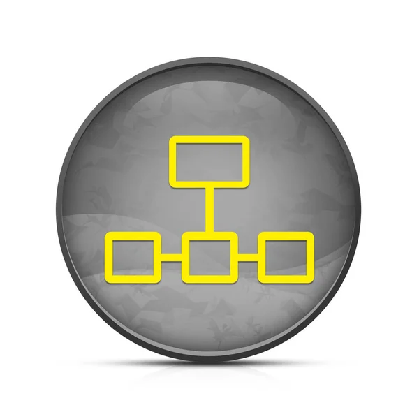 Ikona Połączenia Sieciowego Klasycznym Czarnym Okrągłym Przycisku — Zdjęcie stockowe