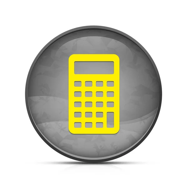 Ícone Calculadora Botão Redondo Preto Elegante Respingo — Fotografia de Stock