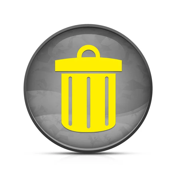 인기있는 색둥근 버튼에 휴지통 아이콘 — 스톡 사진