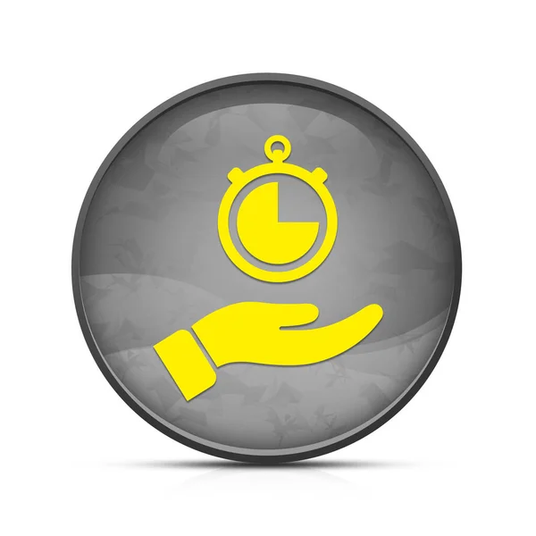 Kronometre Simgesi Üzerinde Siyah Sıçrama Düğmesi — Stok fotoğraf