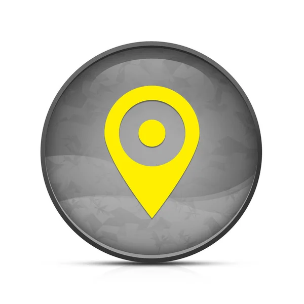 Ikona Lokalizacji Klasycznym Czarnym Okrągłym Przycisku — Zdjęcie stockowe