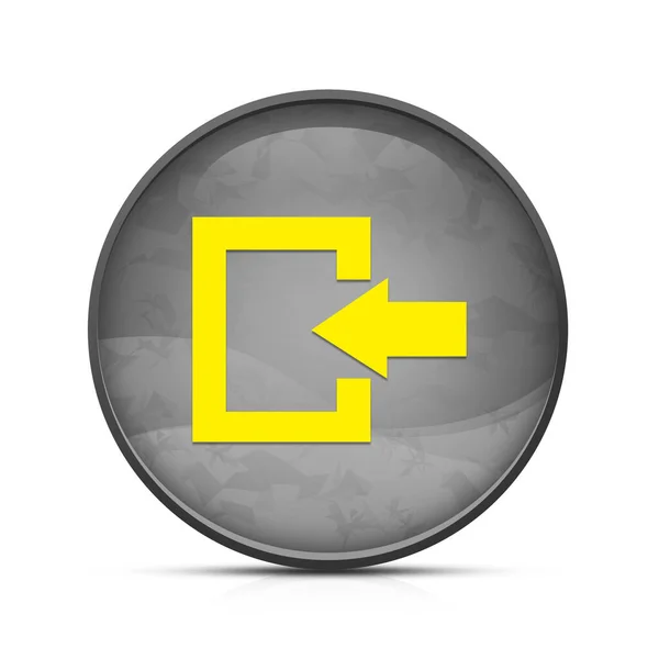 Ikona Wylogowania Klasycznym Czarnym Okrągłym Przycisku — Zdjęcie stockowe