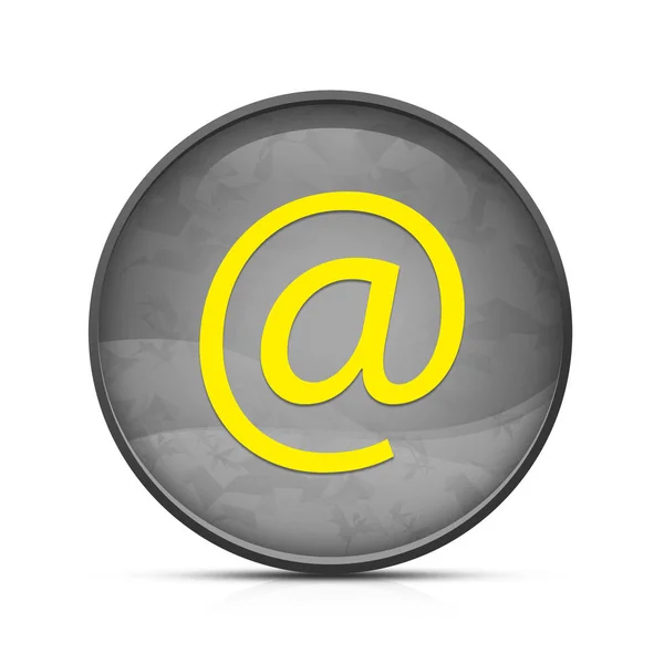 雅致的飞溅黑色圆形按钮上的电子邮件地址图标 — 图库照片