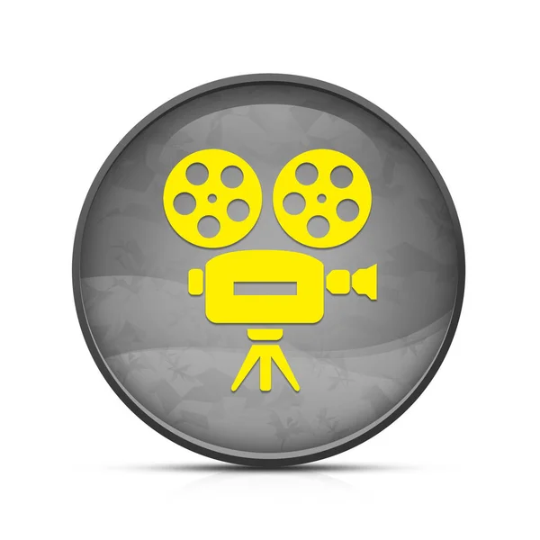 색둥근 비디오 카메라 아이콘 — 스톡 사진
