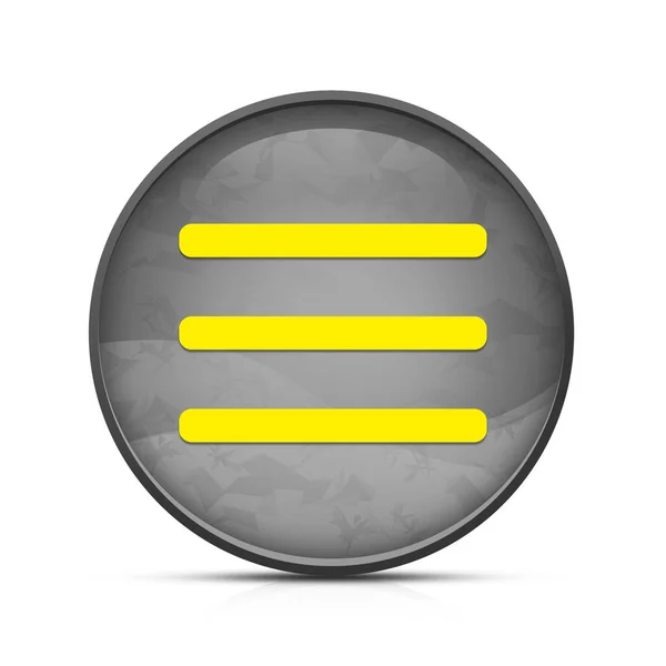 Hamburger menu bar icon on classy splash black round button