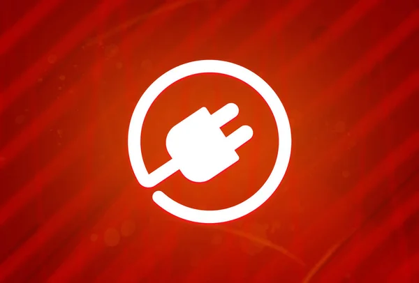 Ikona Wtyczki Elektrycznej Izolowana Abstrakcyjnym Czerwonym Gradiencie Świetności Tło Ilustracja — Zdjęcie stockowe