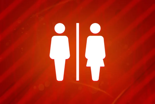 추상적인 빨간색 그라디언트 화려한 일러스트 디자인에 화장실 아이콘 — 스톡 사진