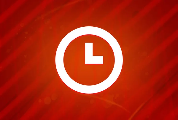 Uhr Symbol Isoliert Auf Abstrakten Roten Farbverlauf Vergrößerung Hintergrund Illustration — Stockfoto