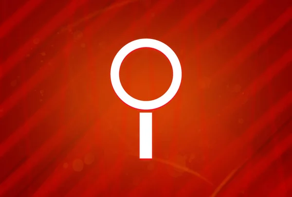 Suche Symbol Isoliert Auf Abstrakten Roten Farbverlauf Vergrößerung Hintergrund Illustration — Stockfoto
