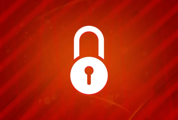 Lock Icon Isolated Abstract Red Gradient Magnificence Background Illustration Design — Stock Photo, Image