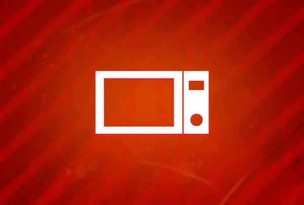 Mikrowelle Küche Symbol Isoliert Auf Abstrakten Roten Farbverlauf Pracht Hintergrund — Stockfoto