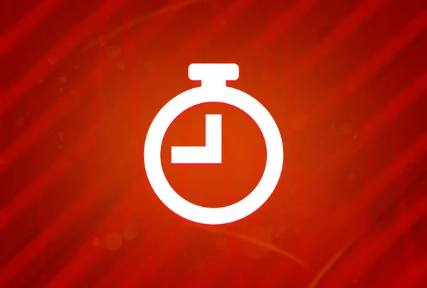 Timer Symbol Isoliert Auf Abstrakten Roten Farbverlauf Vergrößerung Hintergrund Illustration — Stockfoto