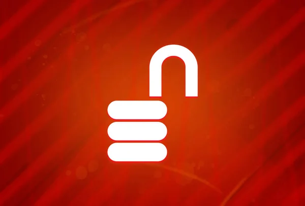 Open Lock Icon Isolated Abstract Red Gradient Magnificence Background Illustration — Stock Photo, Image