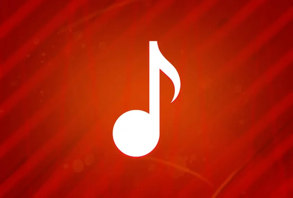 Musik Ikone Isoliert Auf Abstrakten Roten Farbverlauf Pracht Hintergrund Illustration — Stockfoto