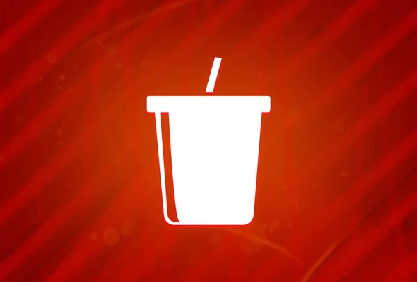 Soda Symbol Isoliert Auf Abstrakten Roten Farbverlauf Vergrößerung Hintergrund Illustration — Stockfoto