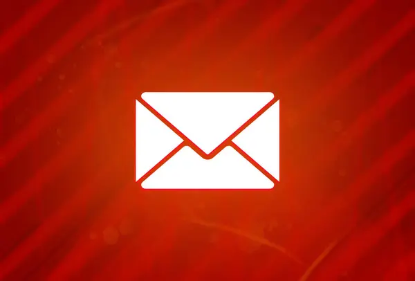 Posteingangssymbol Isoliert Auf Abstrakten Roten Farbverlauf Vergrößerung Hintergrund Illustration Design — Stockfoto