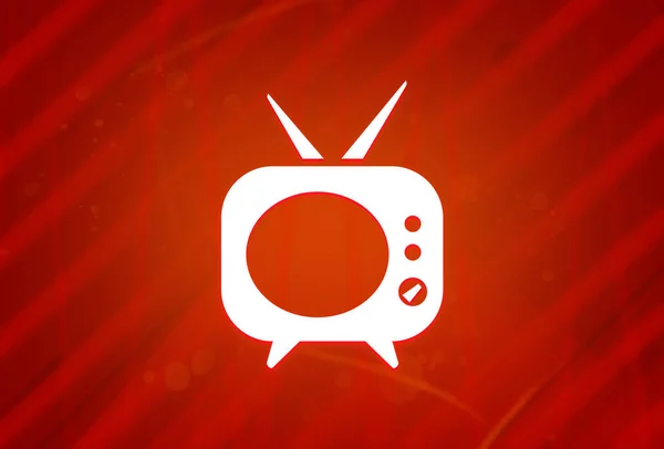 Icône Télévision Isolée Sur Gradient Rouge Abstrait Magnificence Fond Illustration — Photo