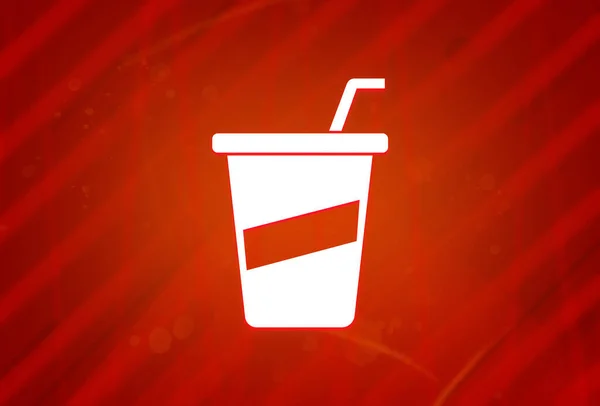 Soda Symbol Isoliert Auf Abstrakten Roten Farbverlauf Vergrößerung Hintergrund Illustration — Stockfoto