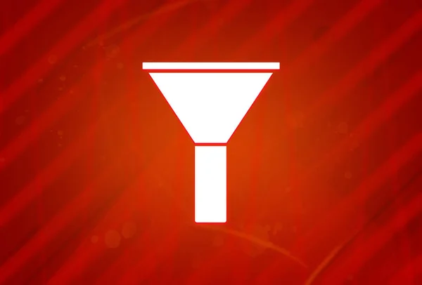 Filter Symbol Isoliert Auf Abstrakten Roten Farbverlauf Vergrößerung Hintergrund Illustration — Stockfoto