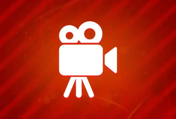 Ikona Videokamery Izolované Abstraktní Červený Gradient Velkolepost Ilustrační Design — Stock fotografie