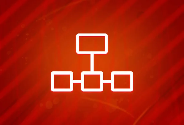 Netzwerkverbindung Symbol Isoliert Auf Abstrakten Roten Farbverlauf Vergrößerung Hintergrund Illustration — Stockfoto
