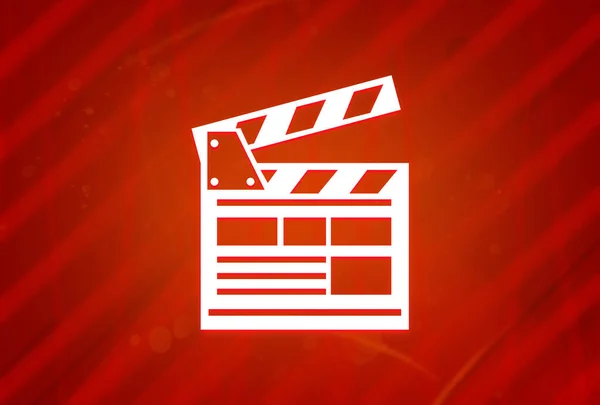 Cinema Icoon Geïsoleerd Abstracte Rode Gradiënt Pracht Achtergrond Illustratie Ontwerp — Stockfoto