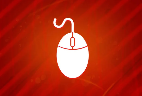 Ícone Mouse Isolado Design Ilustração Fundo Magnificência Gradiente Vermelho Abstrato — Fotografia de Stock