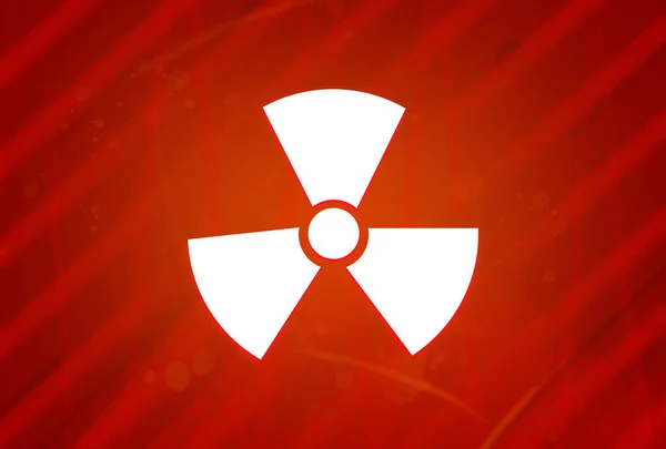 Strahlung Symbol Isoliert Auf Abstrakten Roten Farbverlauf Vergrößerung Hintergrund Illustration — Stockfoto