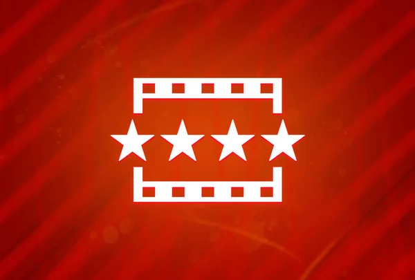 추상적인 빨간색 그라디언트 화려한 일러스트 디자인에 동영상 아이콘 — 스톡 사진