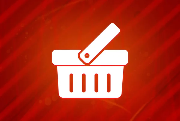 Warenkorb Symbol Isoliert Auf Abstrakten Roten Verlauf Pracht Hintergrund Illustration — Stockfoto