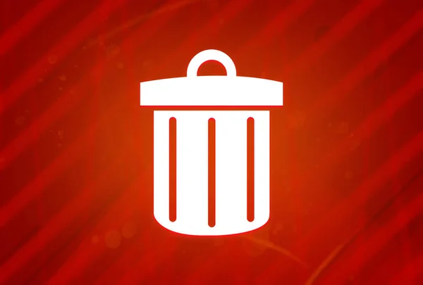 Recyklovat Ikonu Koše Izolované Abstraktním Červeném Gradientu Nádherné Pozadí Ilustrační — Stock fotografie
