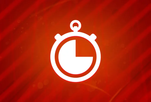 Detener Icono Del Reloj Aislado Abstracto Rojo Gradiente Magnificencia Fondo — Foto de Stock