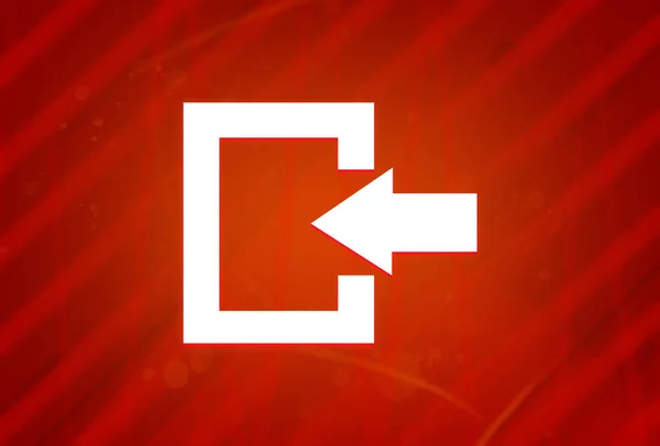 Logout Symbol Isoliert Auf Abstrakten Roten Farbverlauf Vergrößerung Hintergrund Illustration — Stockfoto