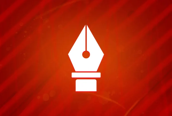 Иконка Пера Изолированная Абстрактном Рисунке Красного Градиента — стоковое фото