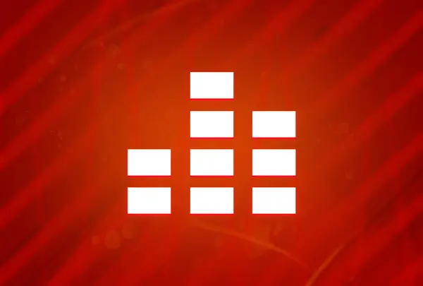 Equalizer Symbol Isoliert Auf Abstrakten Roten Farbverlauf Vergrößerung Hintergrund Illustration — Stockfoto