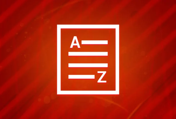 Listenseite Symbol Symbol Isoliert Auf Abstrakten Roten Farbverlauf Vergrößerung Hintergrund — Stockfoto