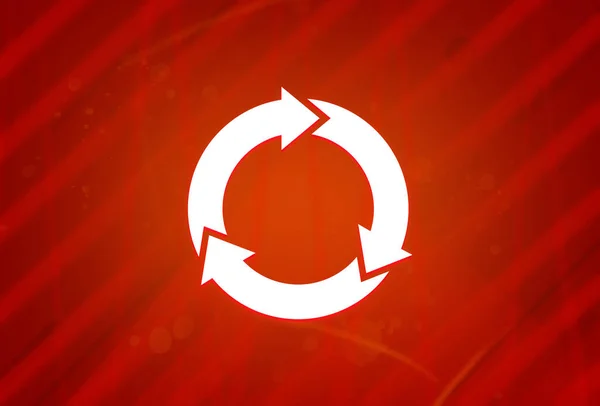 Drei Kreis Pfeile Symbol Isoliert Auf Abstrakten Roten Farbverlauf Vergrößerung — Stockfoto