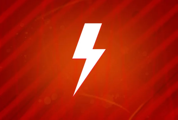 Blitz Symbol Isoliert Auf Abstrakten Roten Farbverlauf Vergrößerung Hintergrund Illustration — Stockfoto