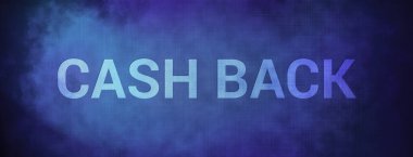 Cash Back isolated on fabric blue banner background abstract illustration clipart