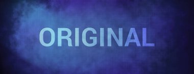 Özgün olarak mavi afiş arkaplanda izole edilmiş soyut illüstrasyon