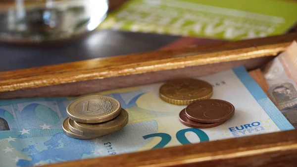 Bills and coins of European Union currency