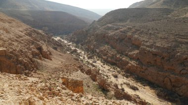 Valley Mamshit(Wadi) at Mamshit National Park, Israel