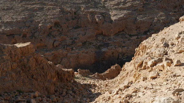 Долина Мамшит Вади Мамшитском Национальном Парке Израиль — стоковое фото