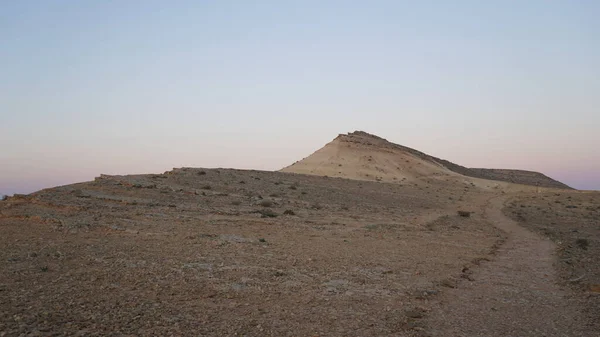 Sunrise Άποψη Του Hamakhtesh Hagadol Μεγάλος Κρατήρας Στην Έρημο Negev — Φωτογραφία Αρχείου