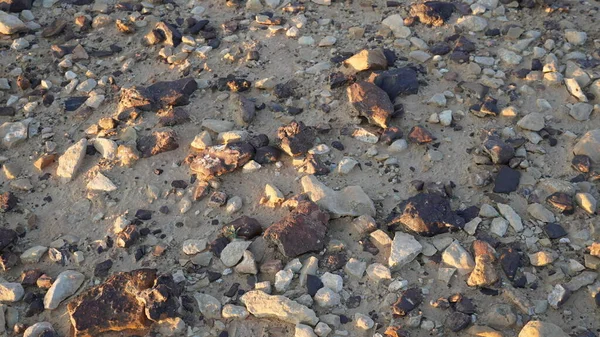 이스라엘 사막에 크레이터 바닥에 천연석 — 스톡 사진